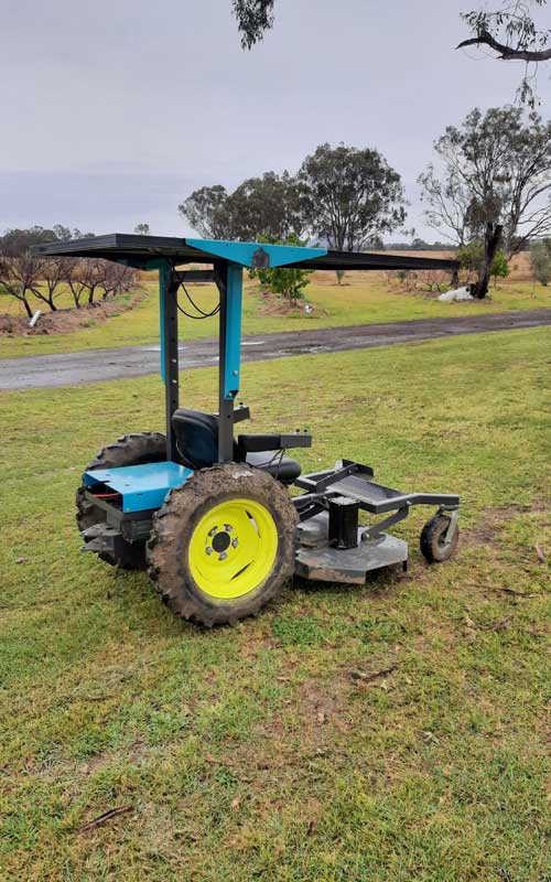 Cyber Clydesdale X4 - Mow More Combo: Fully Electric Solar Charged Ride-on Zero-Turn Mower, Australian Made