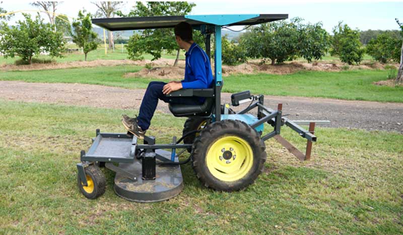 Cyber Clydesdale X4 - Mow More Combo: Fully Electric Solar Charged Ride-on Zero-Turn Mower, Australian Made